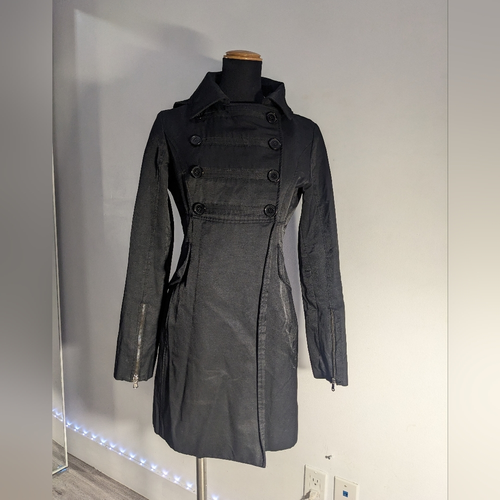 Guess black trenchcoat